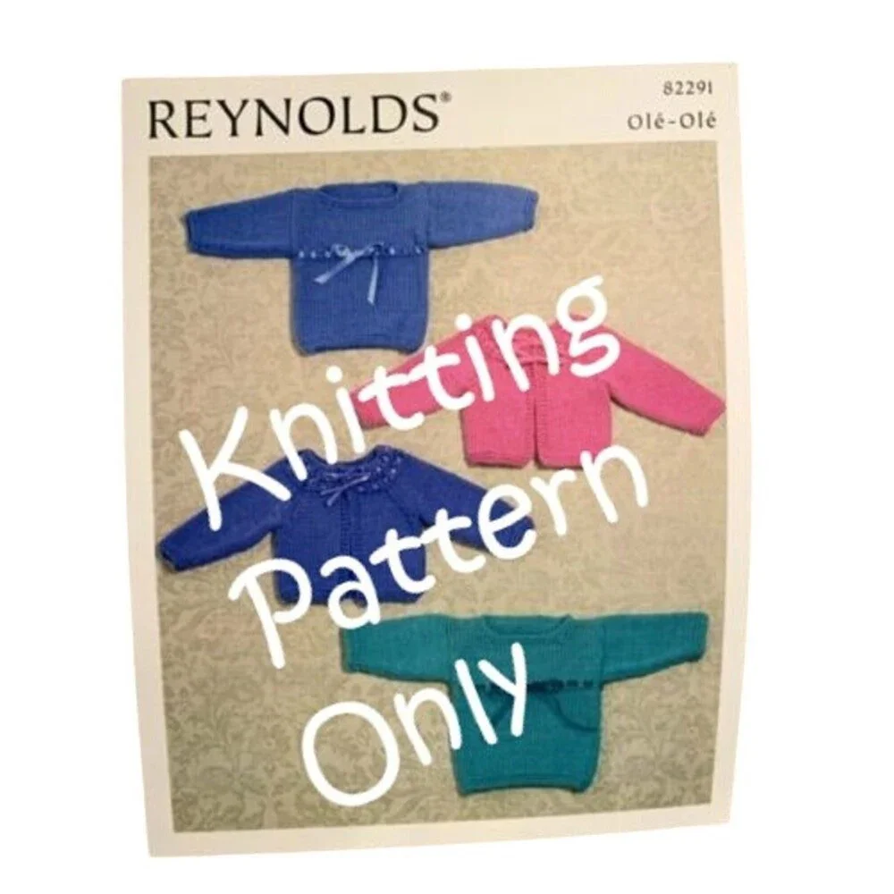 New Reynolds Rapture 82291 Baby Pullover Cardigan Knitting Pattern